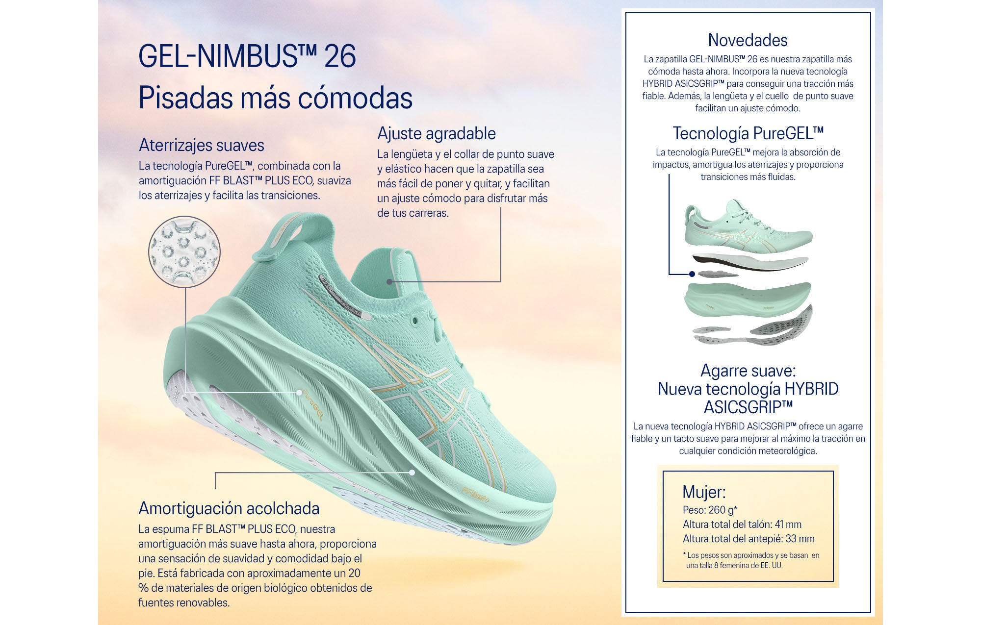 Asics nimbus 16 mujer baratas discount