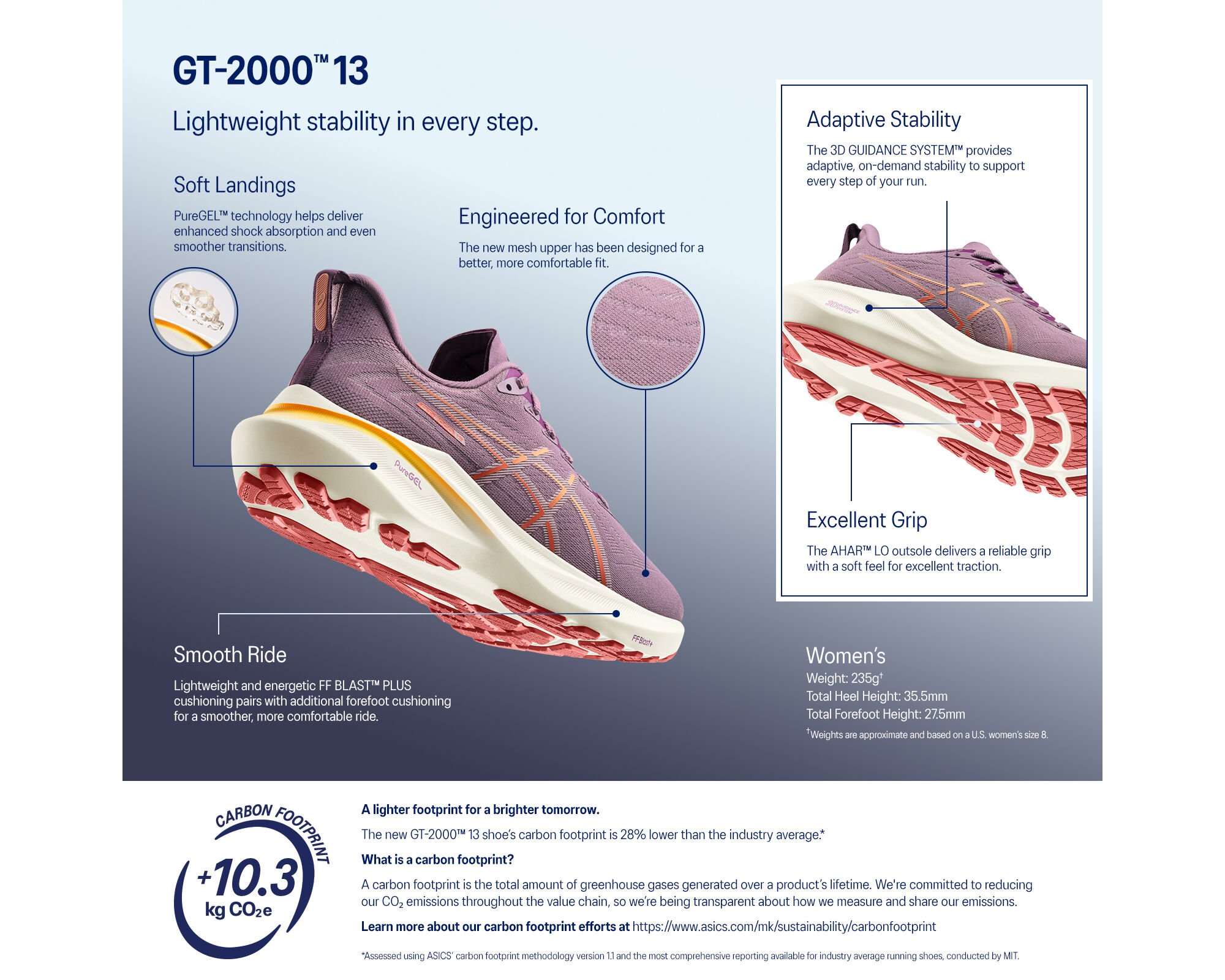 GT 2000 13 TR NATURE BATHING Women Nature Bathing Pearl Pink Women s Running Shoes ASICS United States