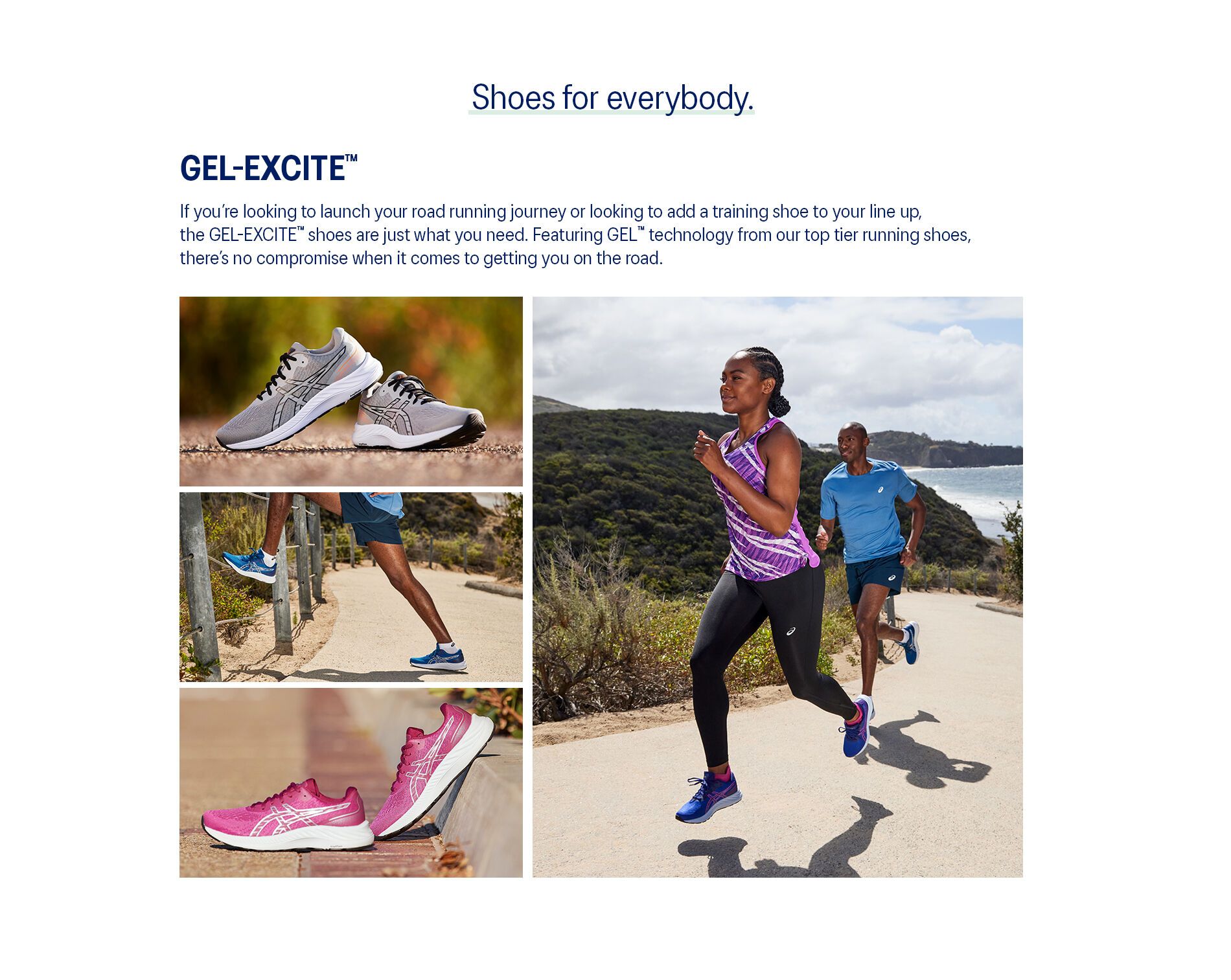 Women\'s GEL-EXCITE 9 | White/Black | Running Shoes | ASICS