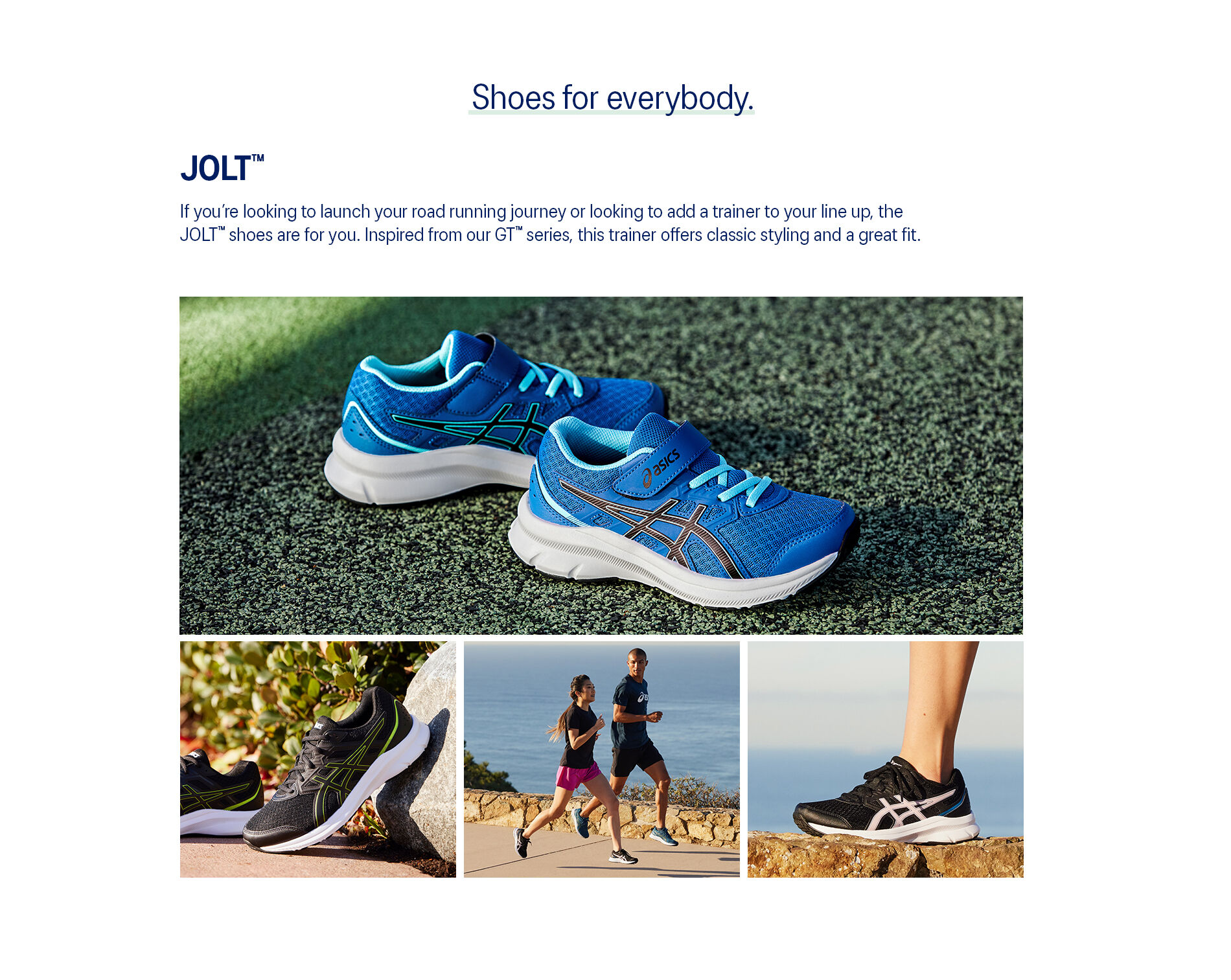Achat chaussures Asics Homme Chaussure de Sport, vente Asics JOLT 3 -  1011b034-401 - French Blue - Black - Basket running H