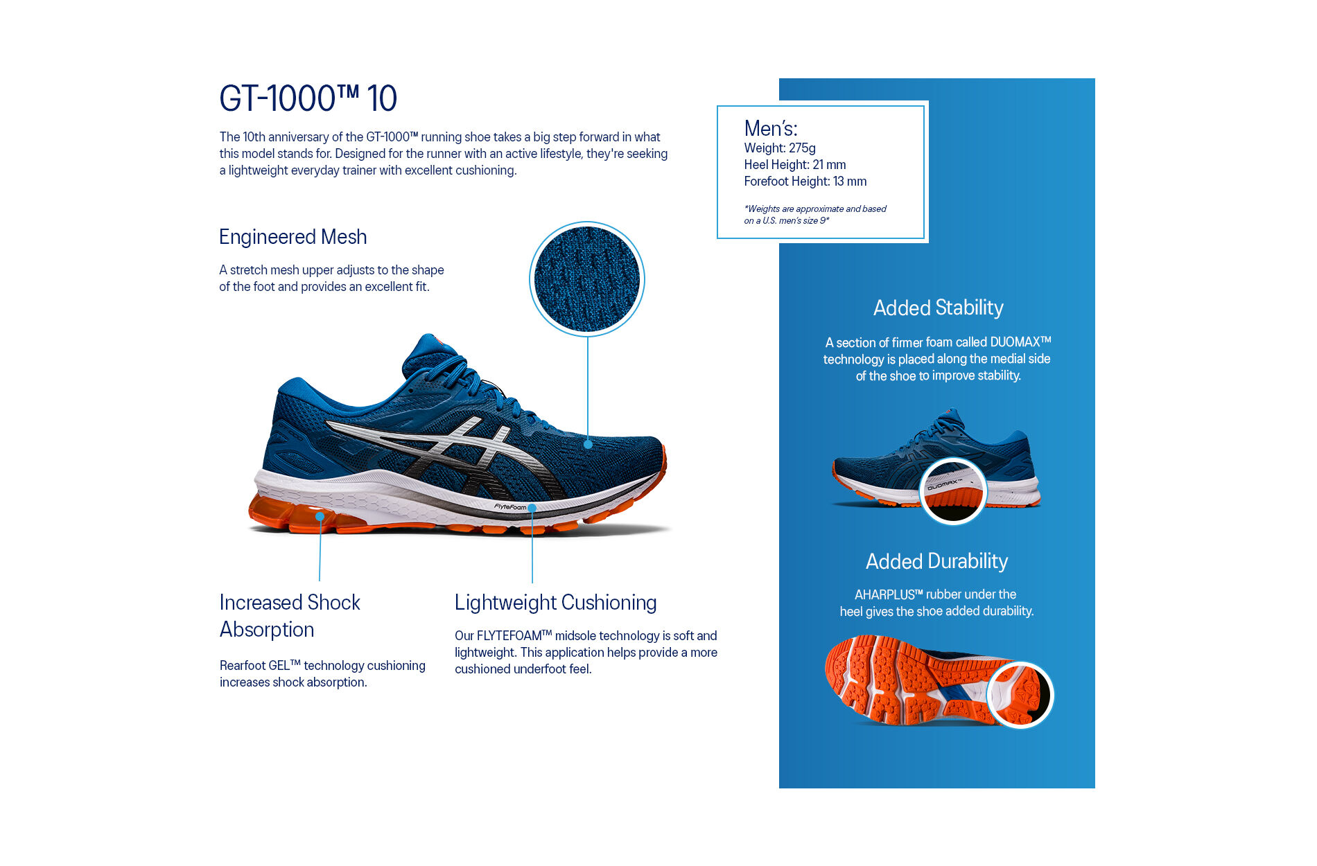 asics men's gt-1000 4e running shoe