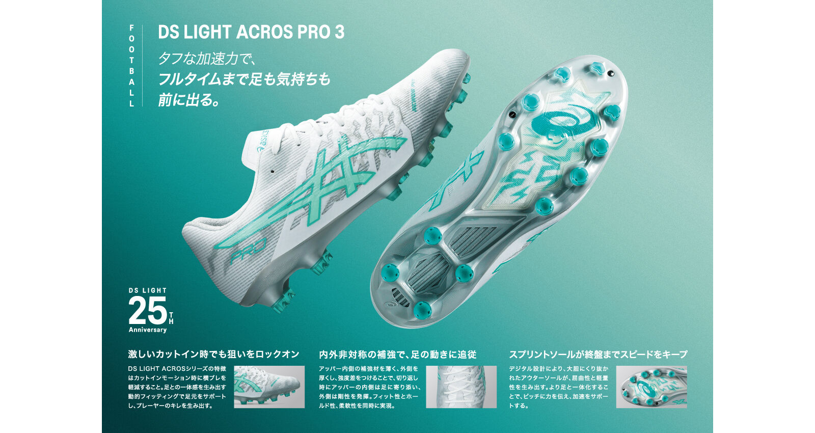 DS LIGHT ACROS PRO 3 | WHITE/GENTRY PURPLE | メンズ サッカー 