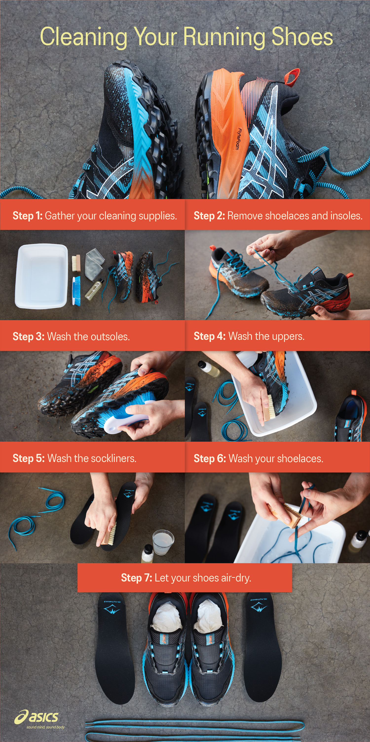 Introducir 121+ imagen how to wash my asics running shoes
