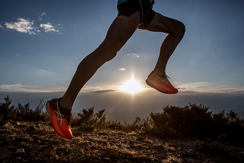 running outside during sunrise